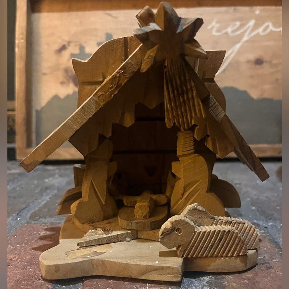 Bethlehem Hand-Carved Olive Wood Nativity Scene